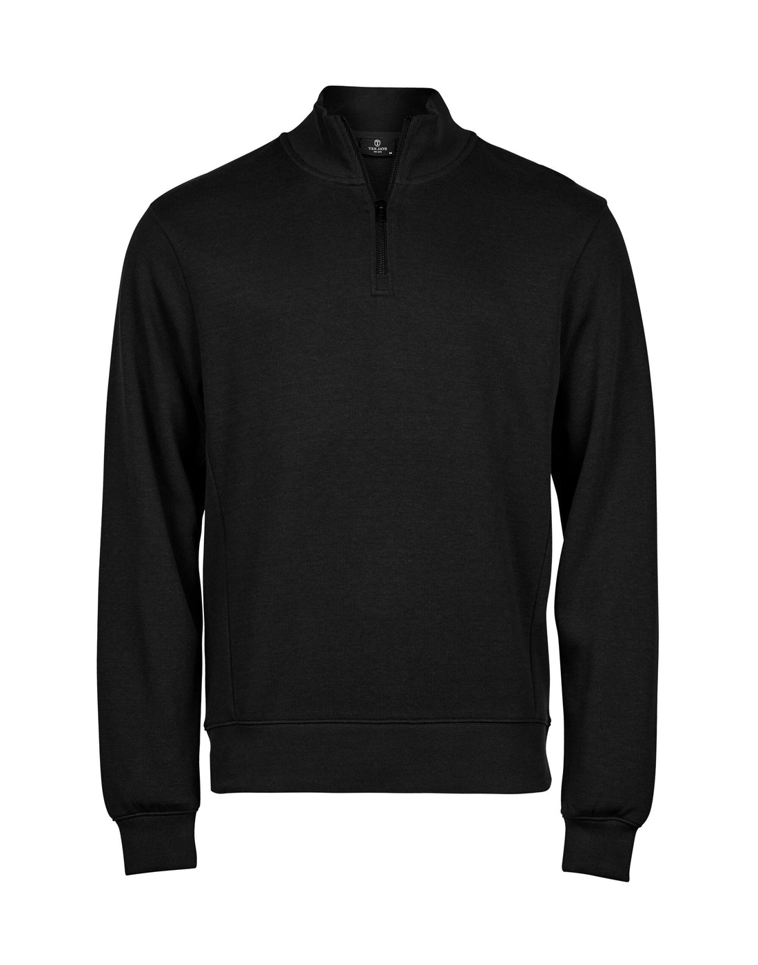 Tee Jays Ribbed Interlock Half Zip TJ5506 - Black - Customisable Sweatshirts