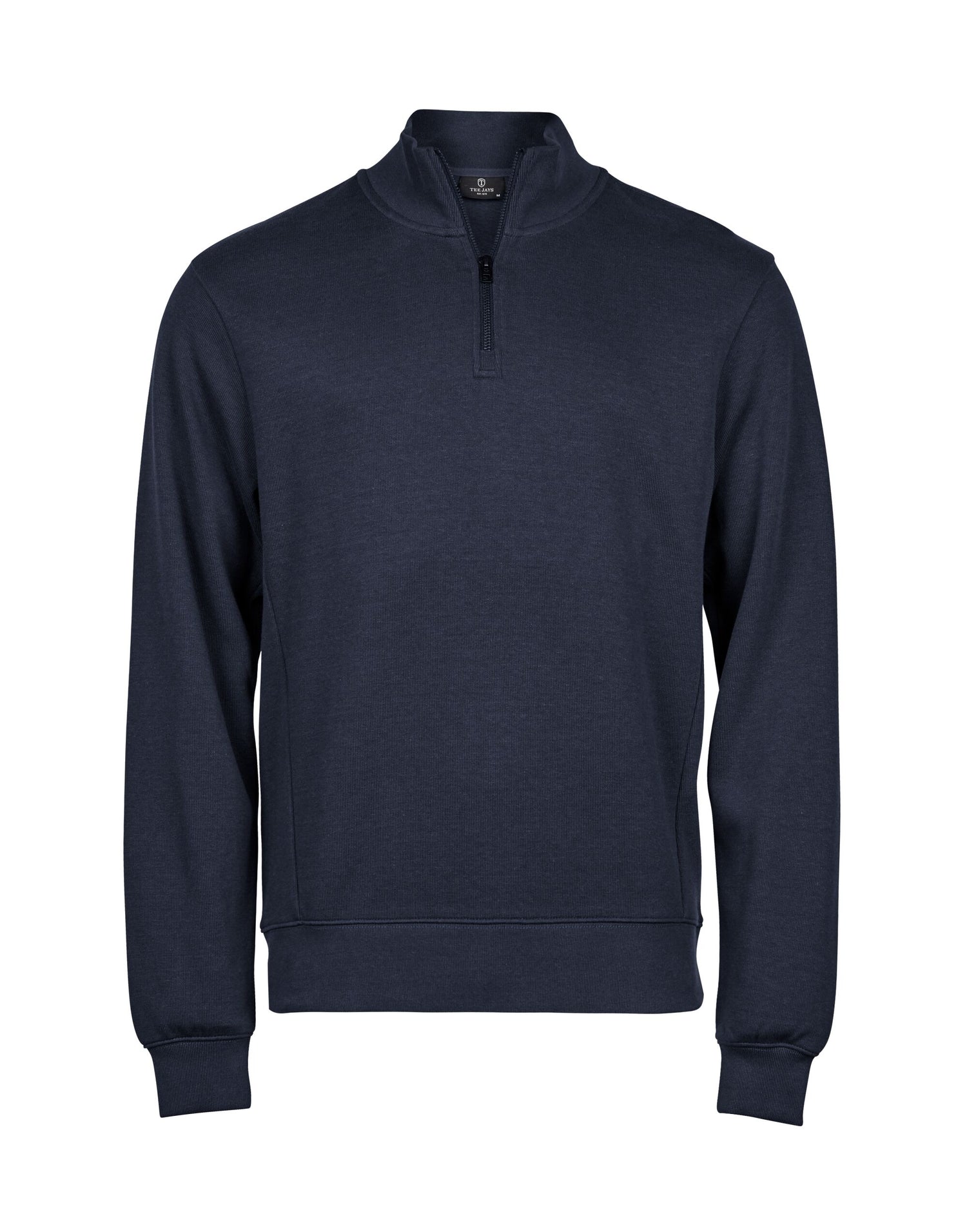 Tee Jays Ribbed Interlock Half Zip TJ5506 - Navy - Customisable Sweatshirts