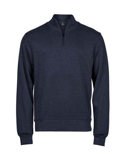 Tee Jays Ribbed Interlock Half Zip TJ5506 - Navy - Customisable Sweatshirts