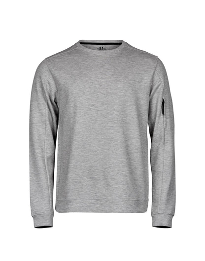 Tee Jays Athletic Crew Neck Sweat TJ5700 - Heather Grey - Customisable Sweatshirts