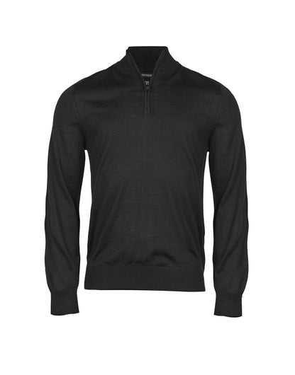 Tee Jays Mens Half Zip TJ6010 - Black - Customisable Jumper