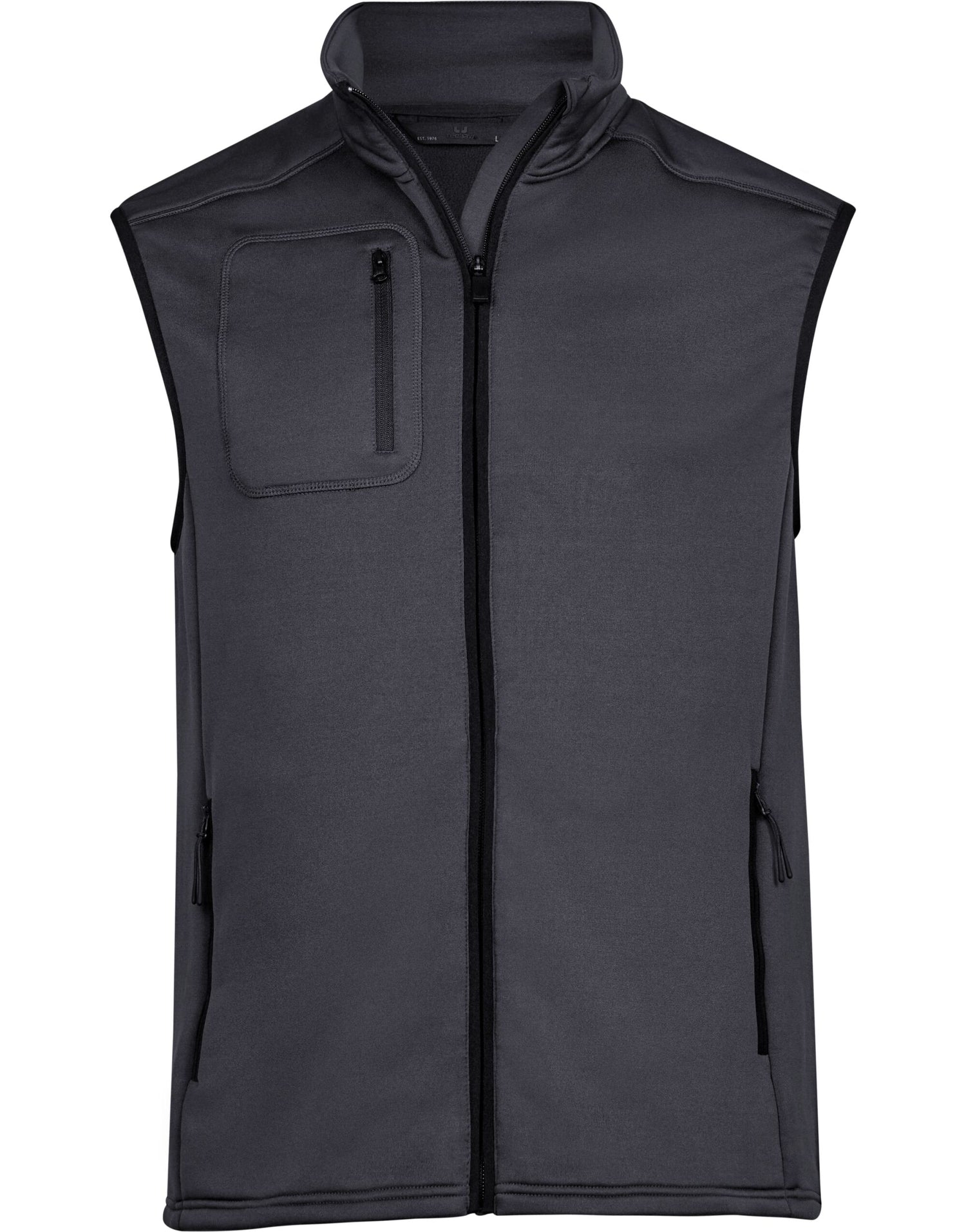 Tee Jays Mens Stretch Fleece Bodywarmer TJ9104 - Dark Grey - Customisable Bodywarmer