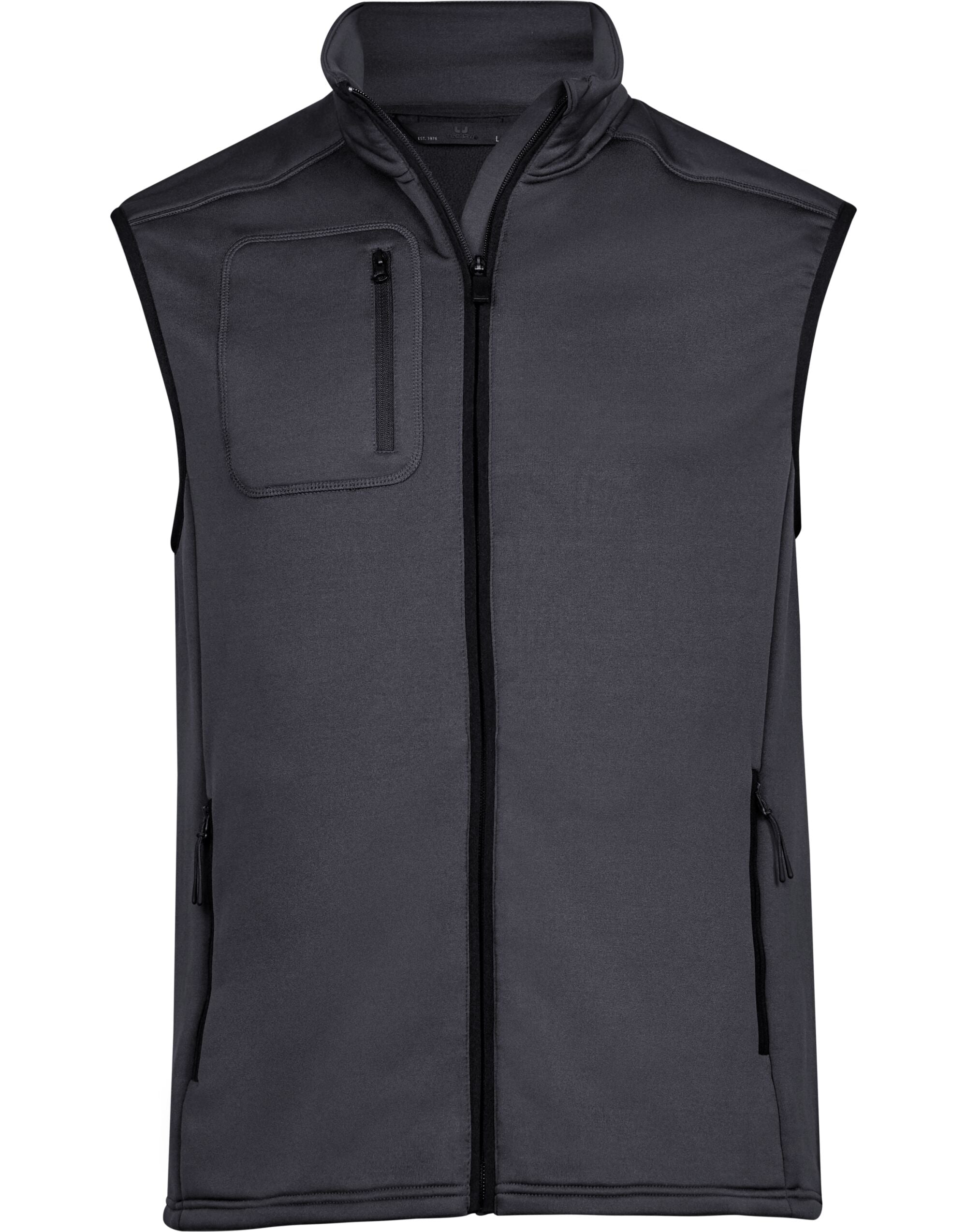 Tee Jays Mens Stretch Fleece Bodywarmer TJ9104 - Dark Grey - Customisable Bodywarmer