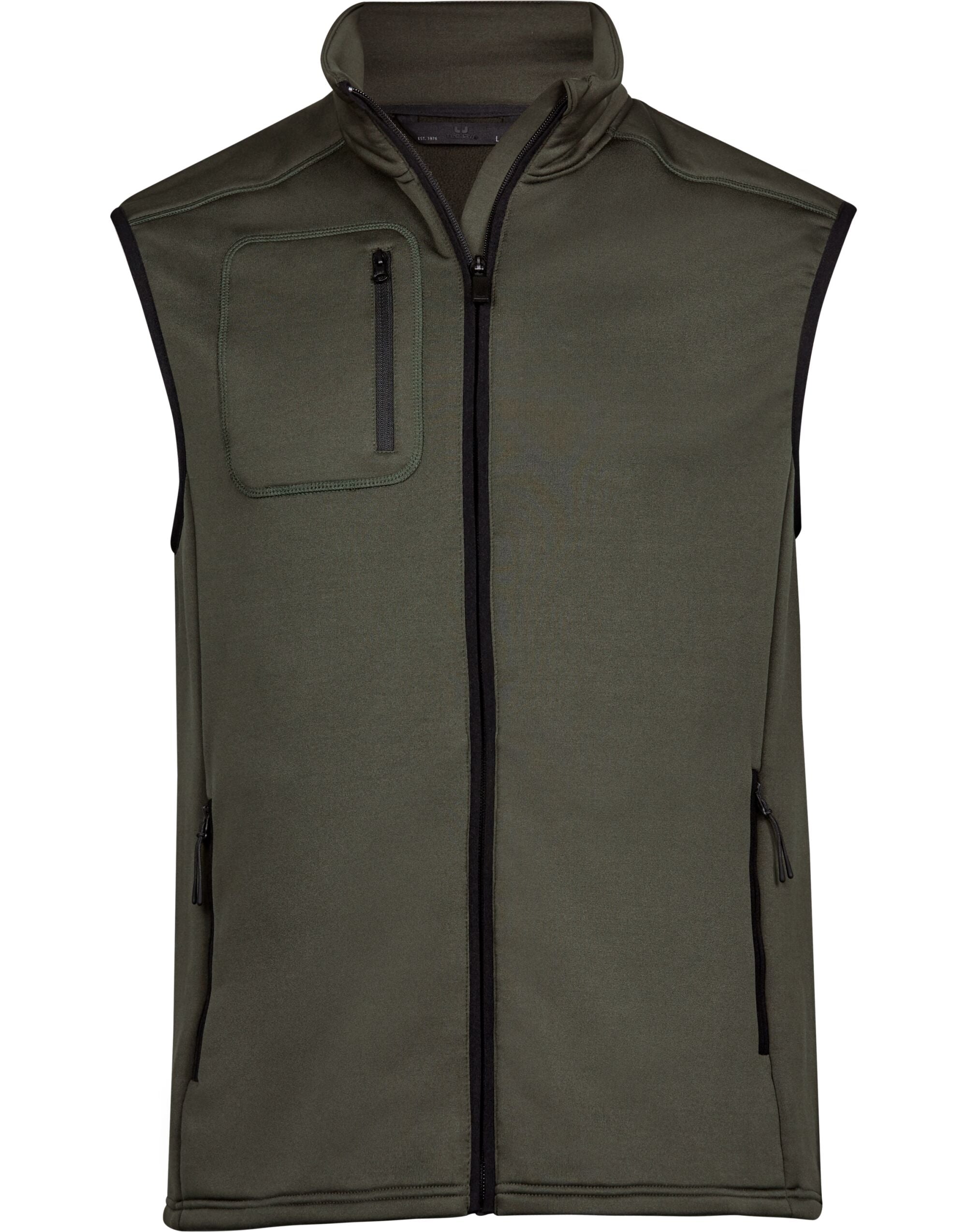 Tee Jays Mens Stretch Fleece Bodywarmer TJ9104 - Deep Green - Customisable Bodywarmer
