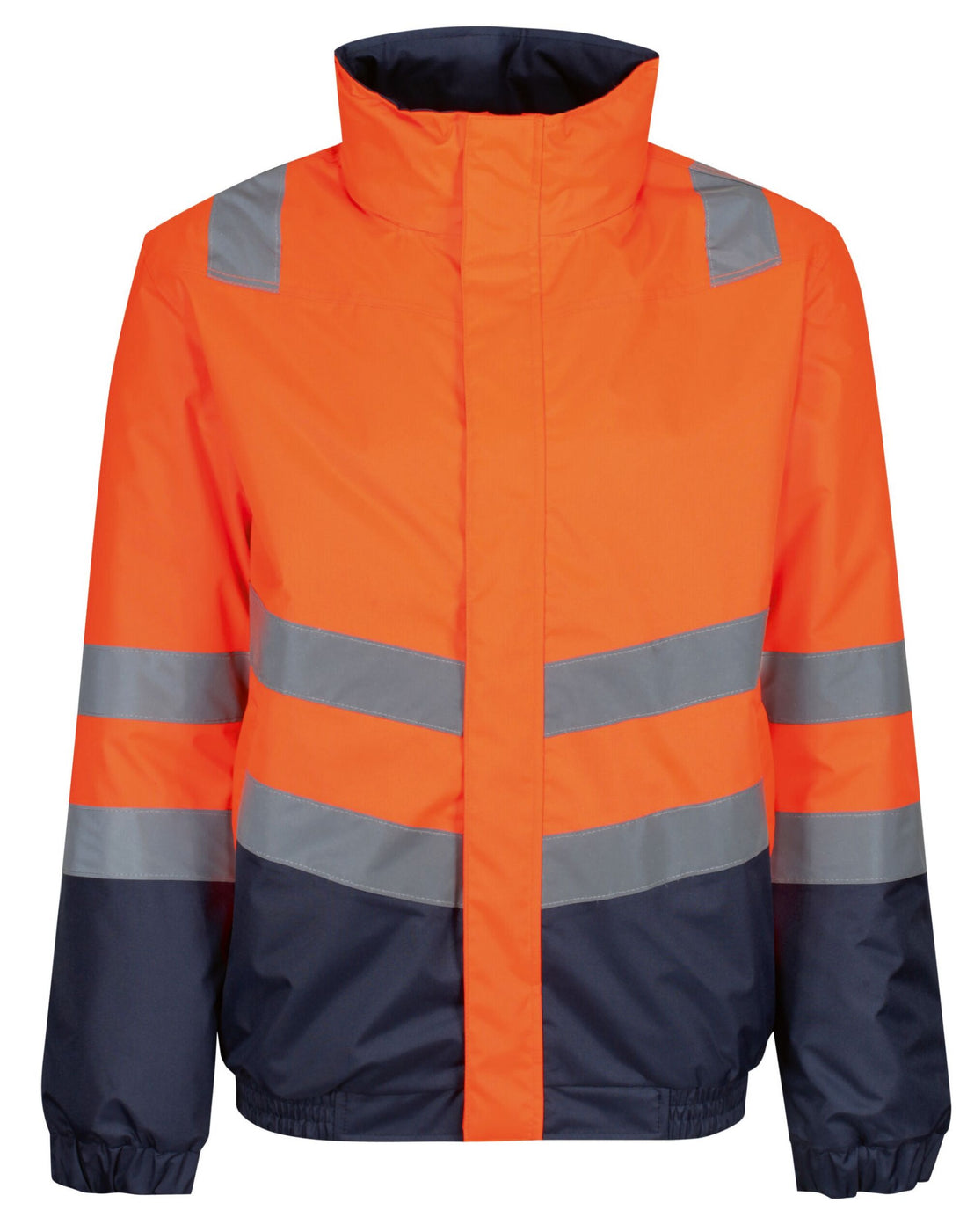 Regatta Hi Vis Pro Classic Bomber Jacket TRA218 - Hi Vis Orange Navy - Customisable Jackets