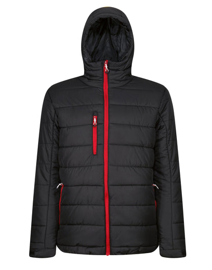 Regatta Professional Regatta Mens Navigate Thermal Jacket TRA241 - Black Classic Red - Customisable Jackets