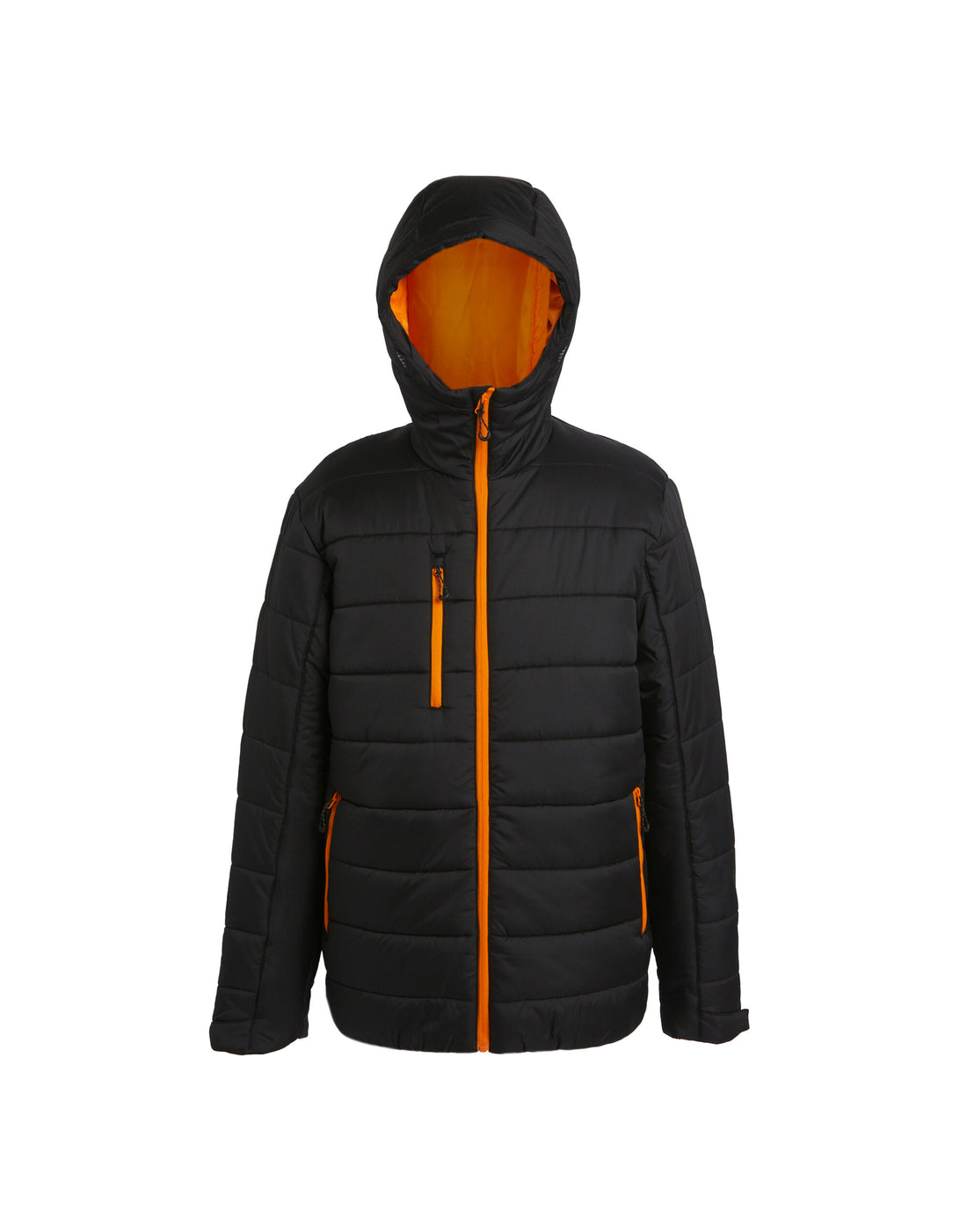Regatta Professional Regatta Mens Navigate Thermal Jacket TRA241 - Black Orange Pop - Customisable Jackets