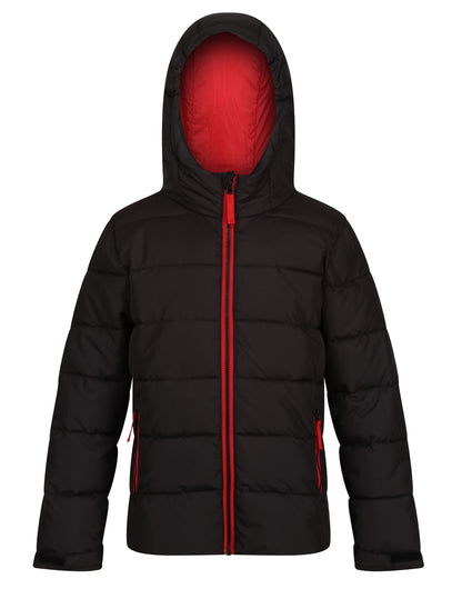 Regatta Junior Scholar Thermal Jacket TRA542 - Black Classic Red - Customisable Jacket