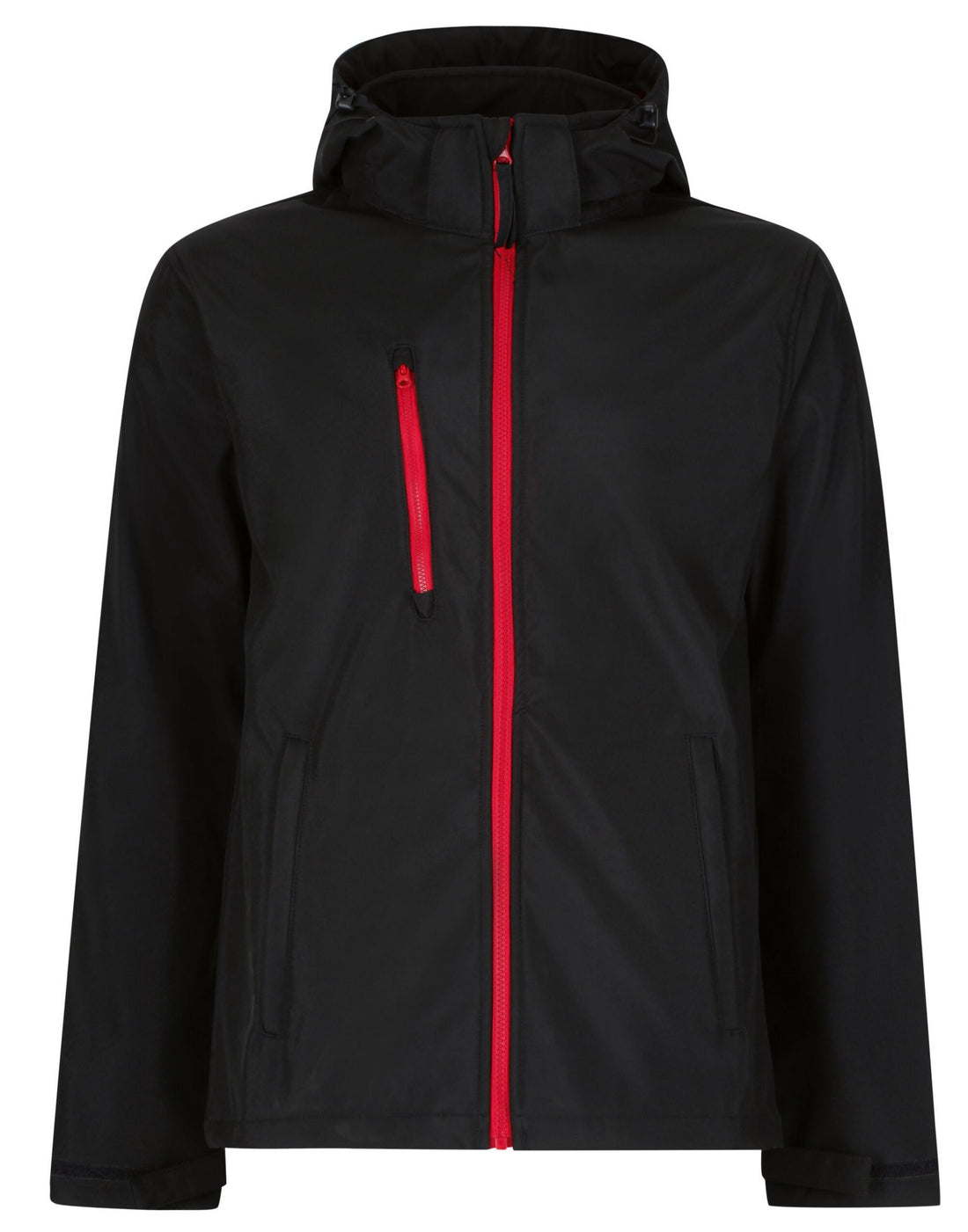 Regatta Professional Regatta Venturer Hooded Softshell tra701 - Black Red - Customisable Jackets