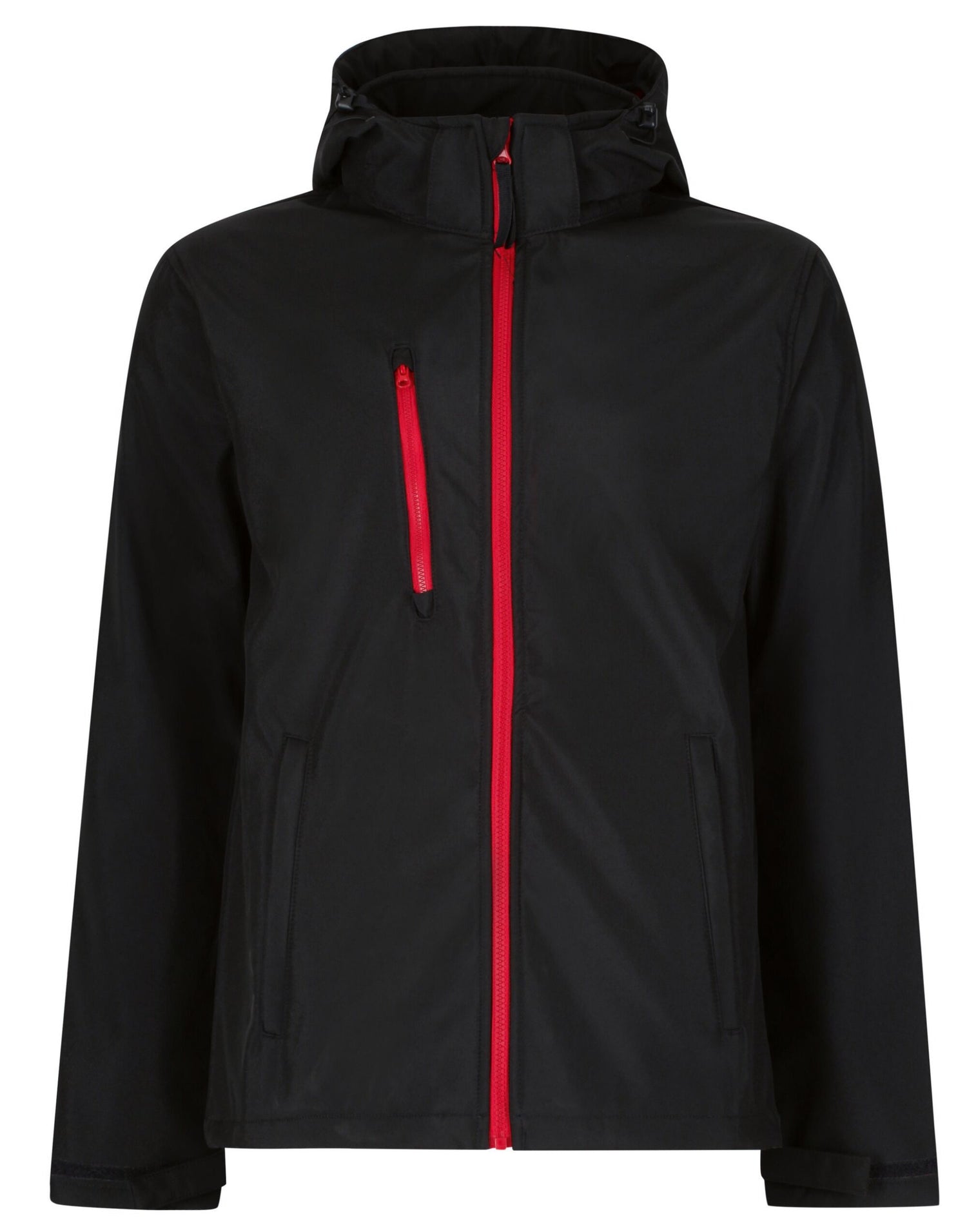 Regatta Professional Regatta Venturer Hooded Softshell tra701 - Black Red - Customisable Jackets