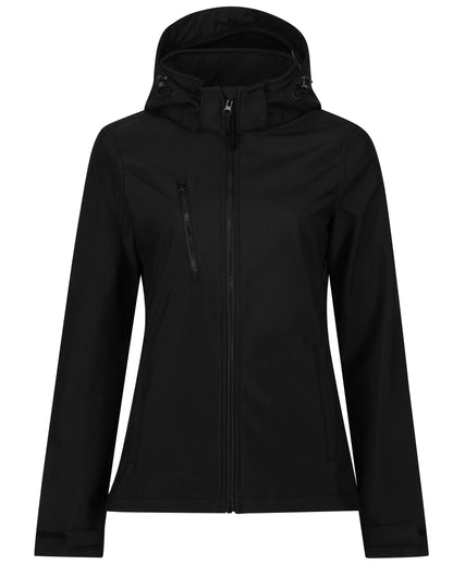 Regatta Professional Regatta Womens Venturer Hooded Softshell tra702 - Black Black - Customisable Jackets
