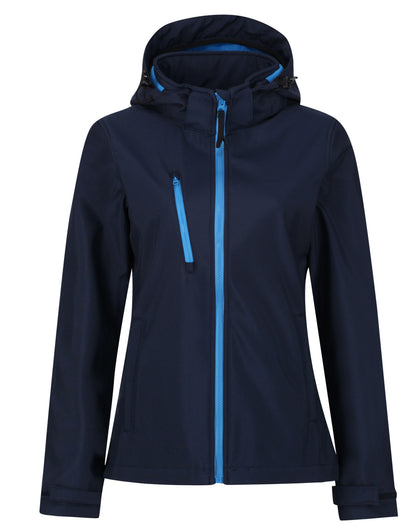Regatta Professional Regatta Womens Venturer Hooded Softshell tra702 - Navy French Blue - Customisable Jackets