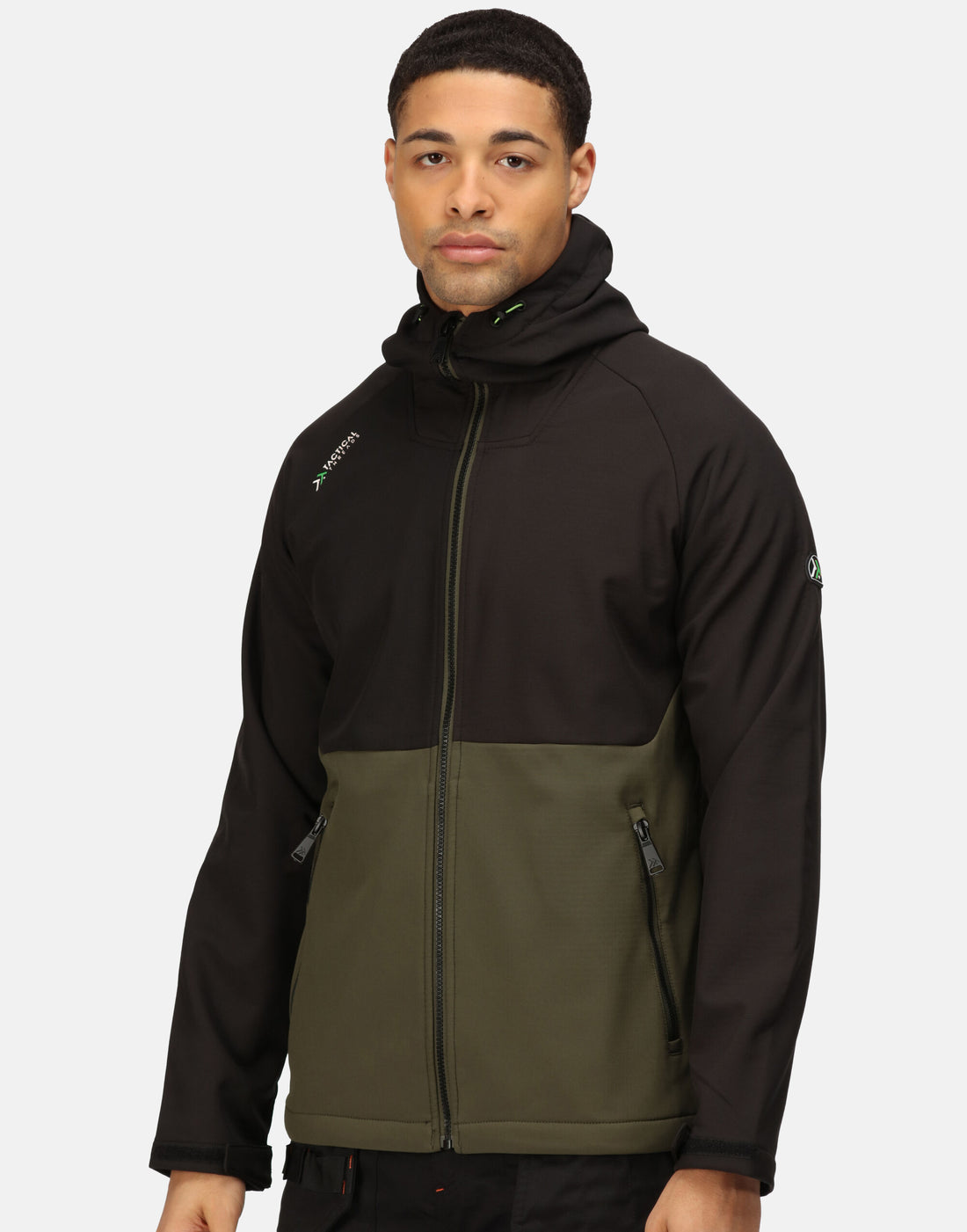 Tactical Threads Surrender Softshell tra707 - Dark Khaki Black - Customisable Jackets