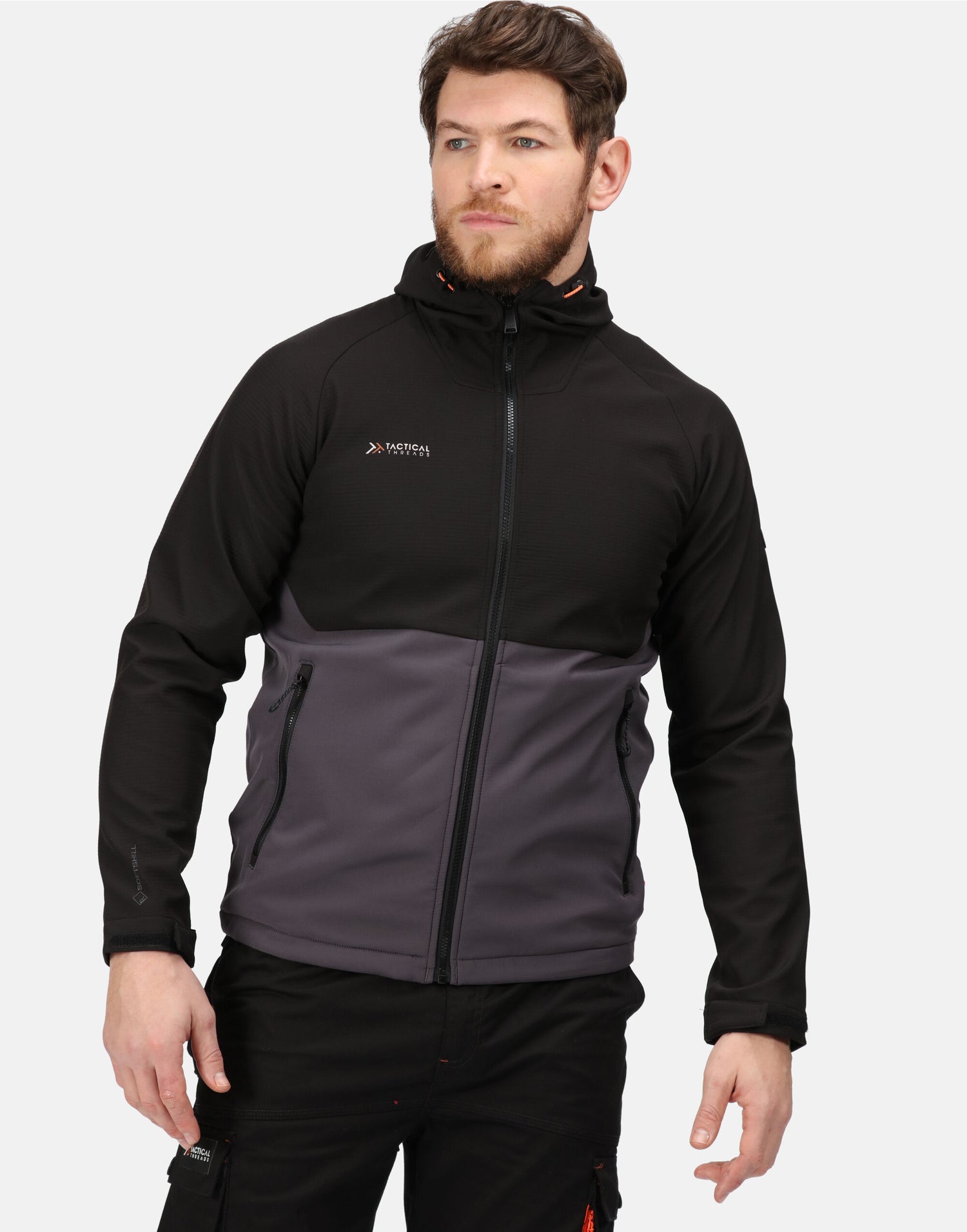 Tactical Threads Surrender Softshell tra707 - Iron Black - Customisable Jackets