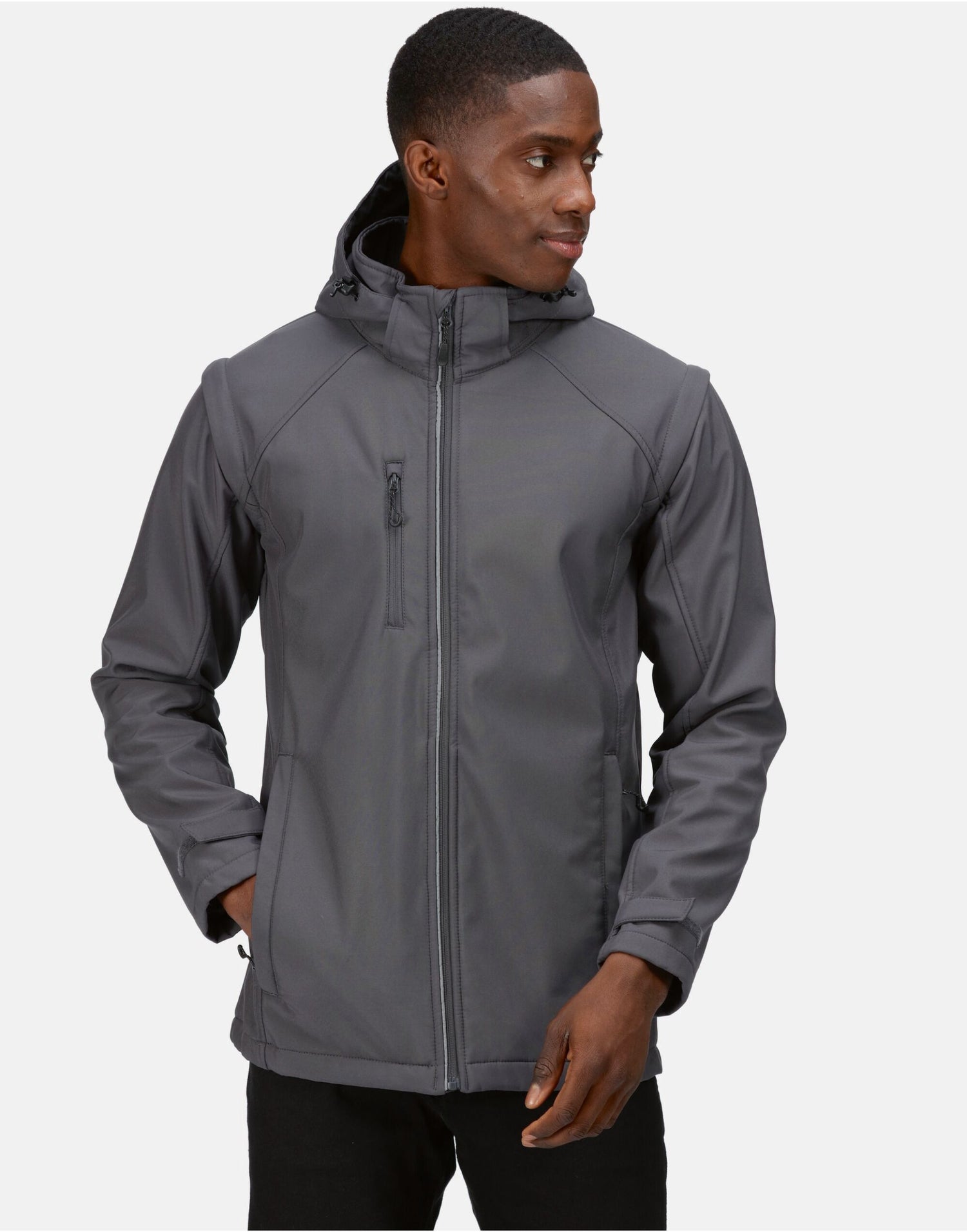 Regatta Professional Regatta Mens Earsmus 4-In-1 Softshell TRA713 - Seal Grey Seal Grey - Customisable Softshell Jacket