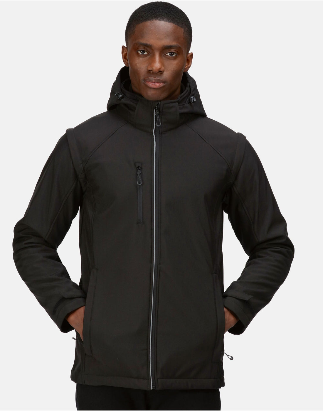 Regatta Professional Regatta Mens Earsmus 4-In-1 Softshell TRA713 - Black Black - Customisable Softshell Jacket
