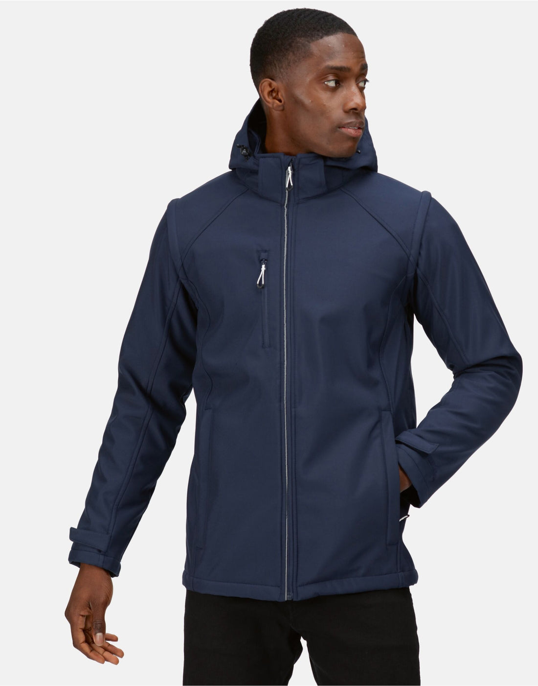 Regatta Professional Regatta Mens Earsmus 4-In-1 Softshell TRA713 - Navy Navy - Customisable Softshell Jacket