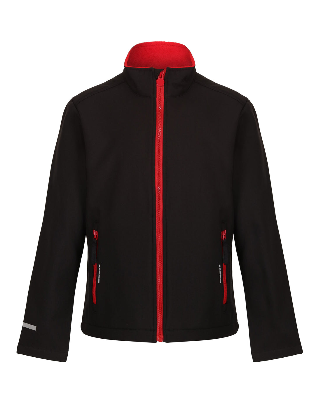 Regatta Junior Ablaze 2 Layer Softshell tra732 - Black Classic Red - Customisable Jacket