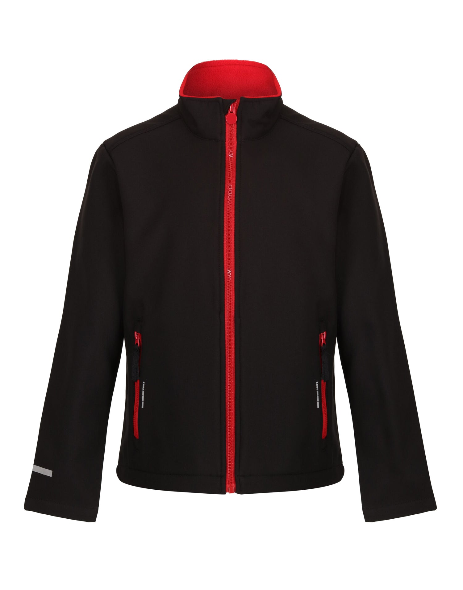Regatta Junior Ablaze 2 Layer Softshell tra732 - Black Classic Red - Customisable Jacket