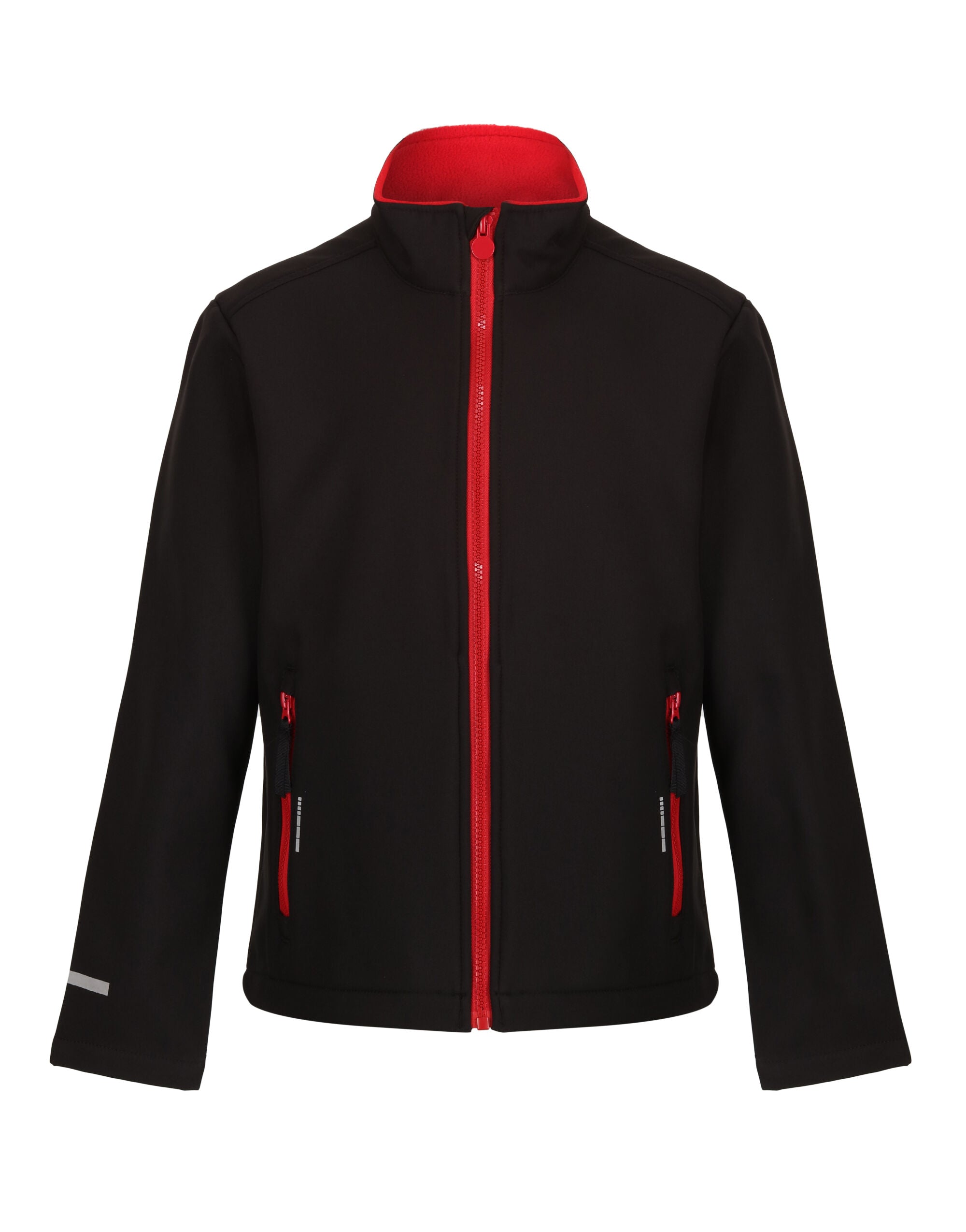 Regatta Junior Ablaze 2 Layer Softshell tra732 - Black Classic Red - Customisable Jacket