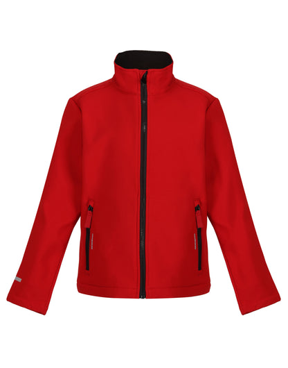 Regatta Junior Ablaze 2 Layer Softshell tra732 - Classic Red Black - Customisable Jacket