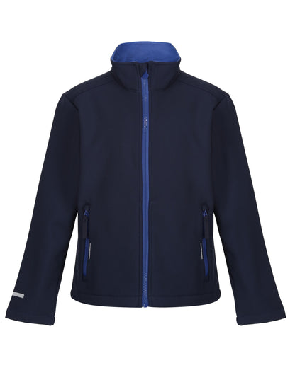 Regatta Junior Ablaze 2 Layer Softshell tra732 - Navy New Royal - Customisable Jacket