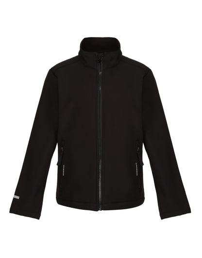 Regatta Junior Ablaze 2 Layer Softshell tra732 - Black Black - Customisable Jacket