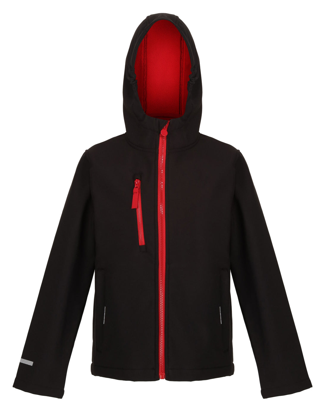 Regatta Junior Ablaze 3 Layer Softshell tra735 - Black Classic Red - Customisable Jacket