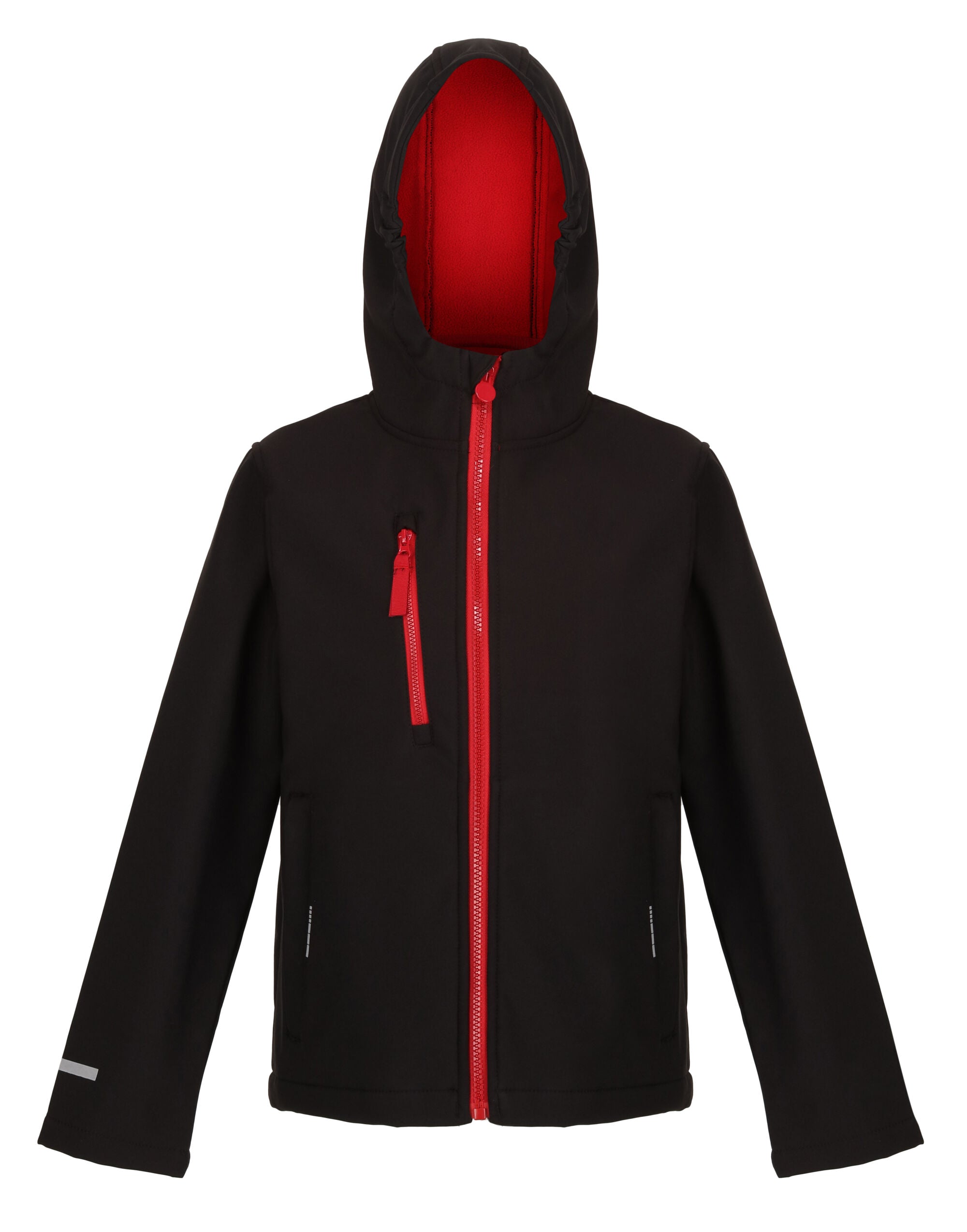 Regatta Junior Ablaze 3 Layer Softshell tra735 - Black Classic Red - Customisable Jacket