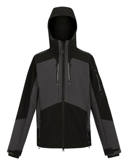 Regatta Professional Regatta 4TEX Stretch 3 Layer Softshell TRA745 - Slate Grey Black - Customisable Softshell Jacket