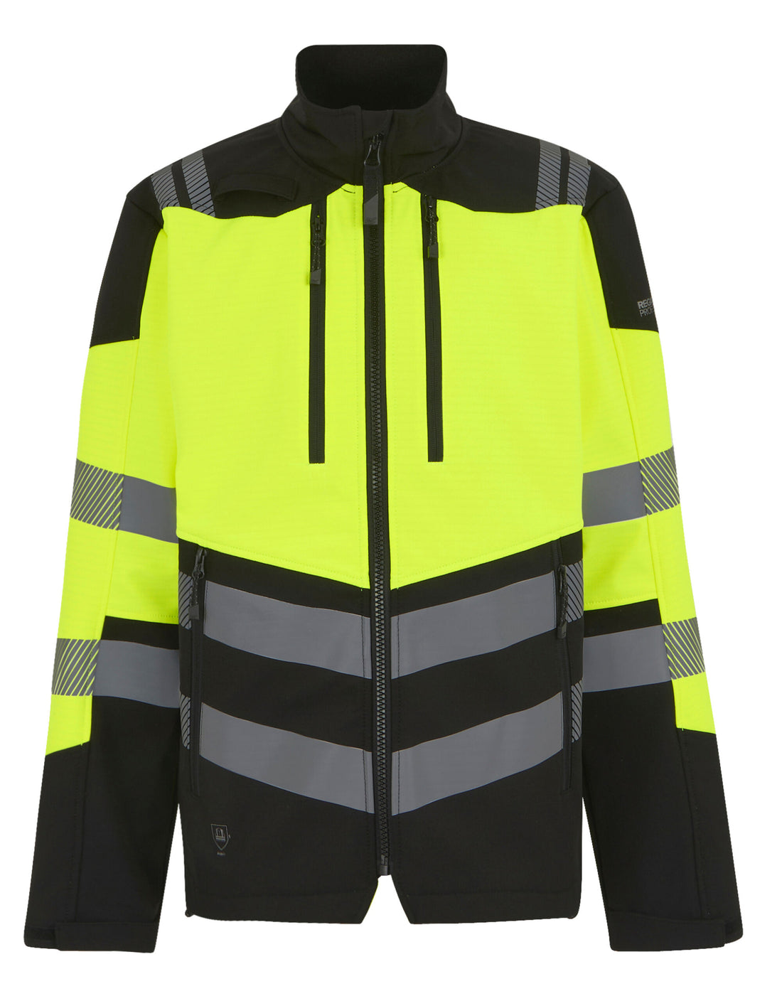 Regatta High Visibility Regatta Hi-Vis X-Pro 3 Layer Softshell TRA760 - Black Hi-Vis Yellow - Customisable Softshell Jacket
