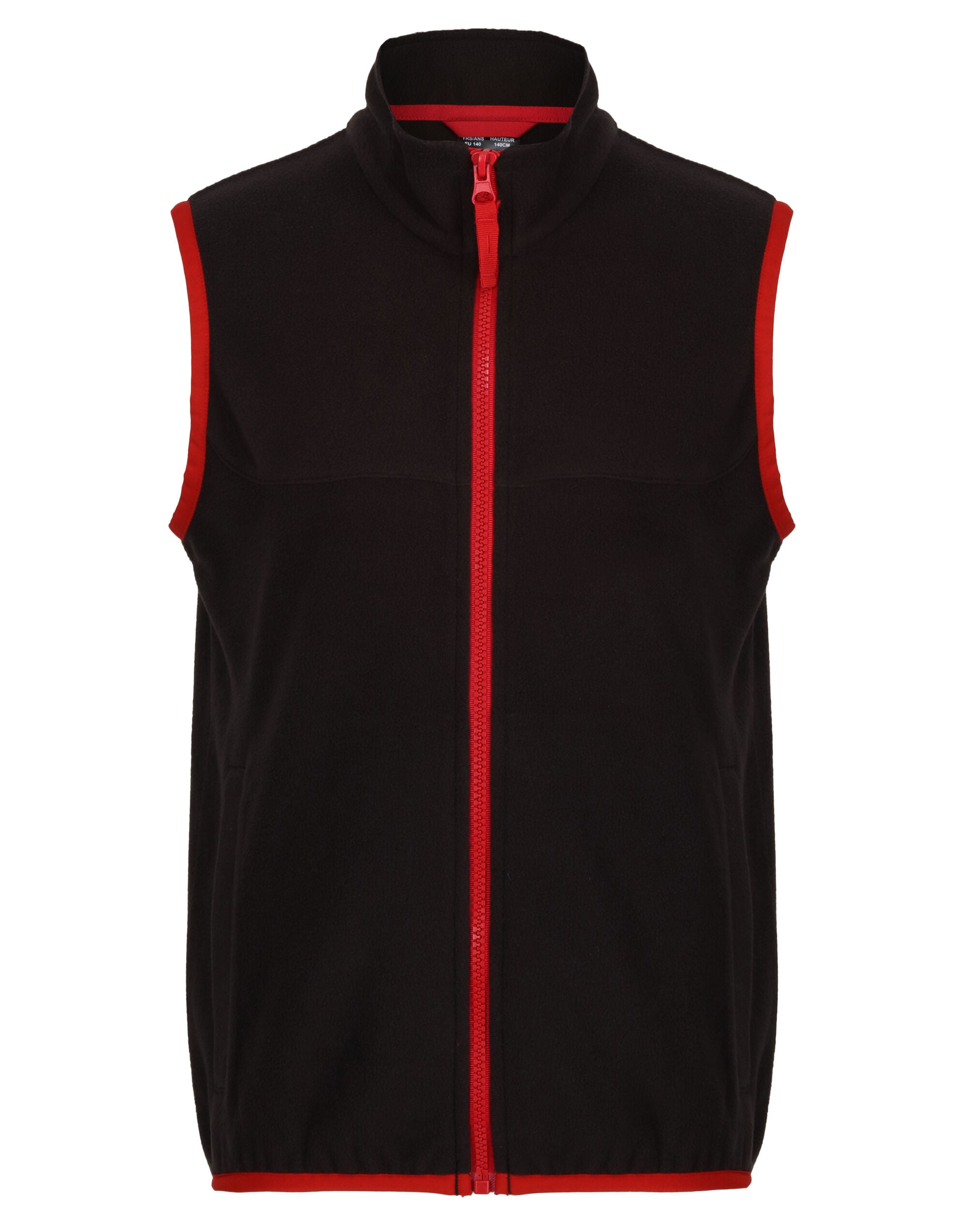Regatta Junior Micro Fleece Bodywarmer TRA883 - Black Classic Red - Customisable Bodywarmer