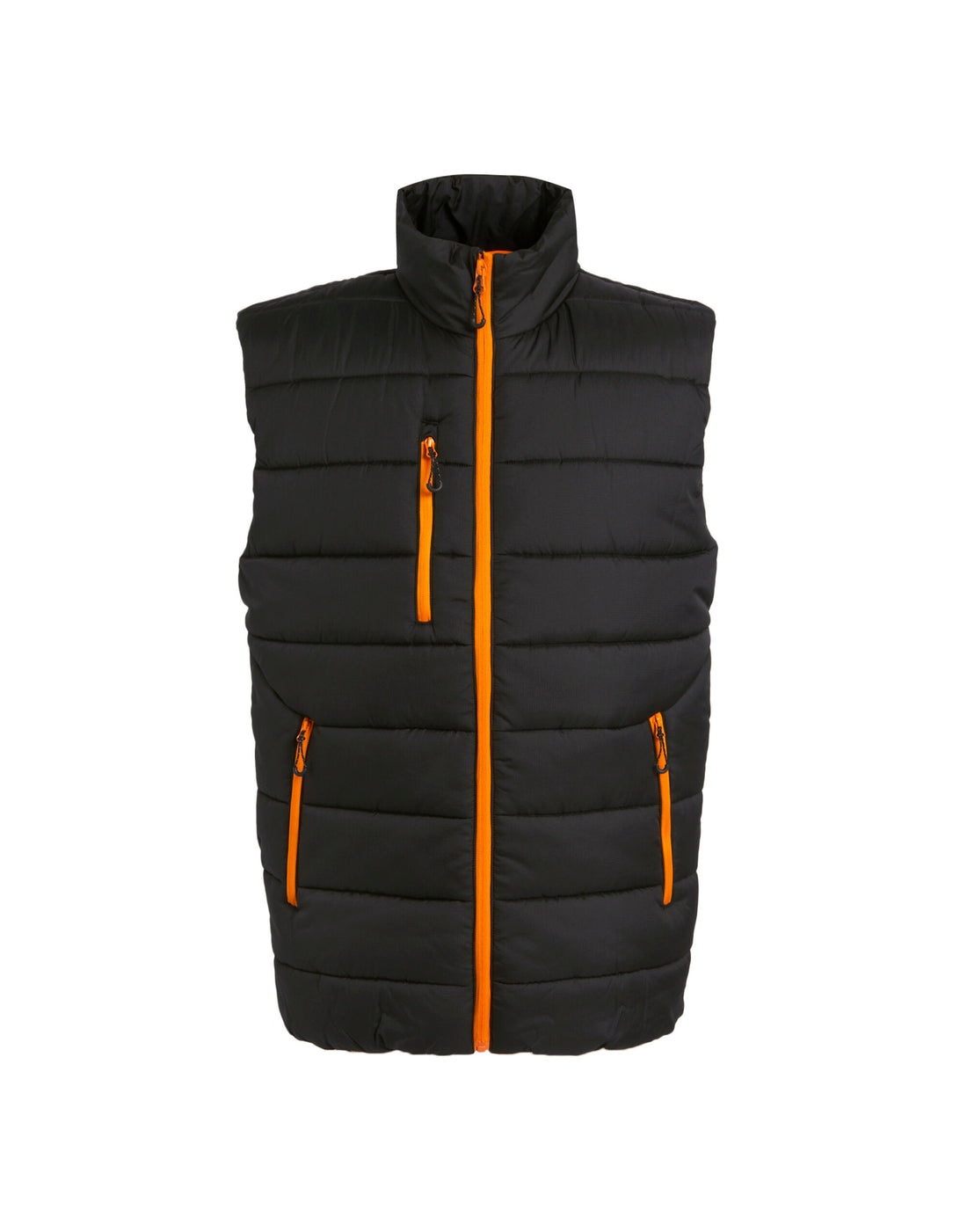 Regatta Professional Regatta Mens Navigate Thermal Bodywarmer TRA892 - Black Orange Pop - Customisable Bodywarmer