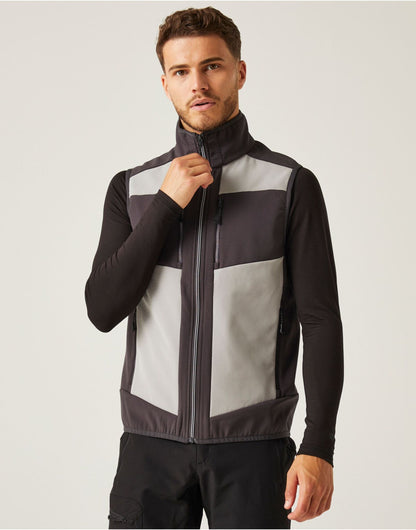 Regatta Professional Regatta E Volve 2L SoftShell BodyWarmer TRA907 - Mineral Grey Ash - Customisable Bodywarmer