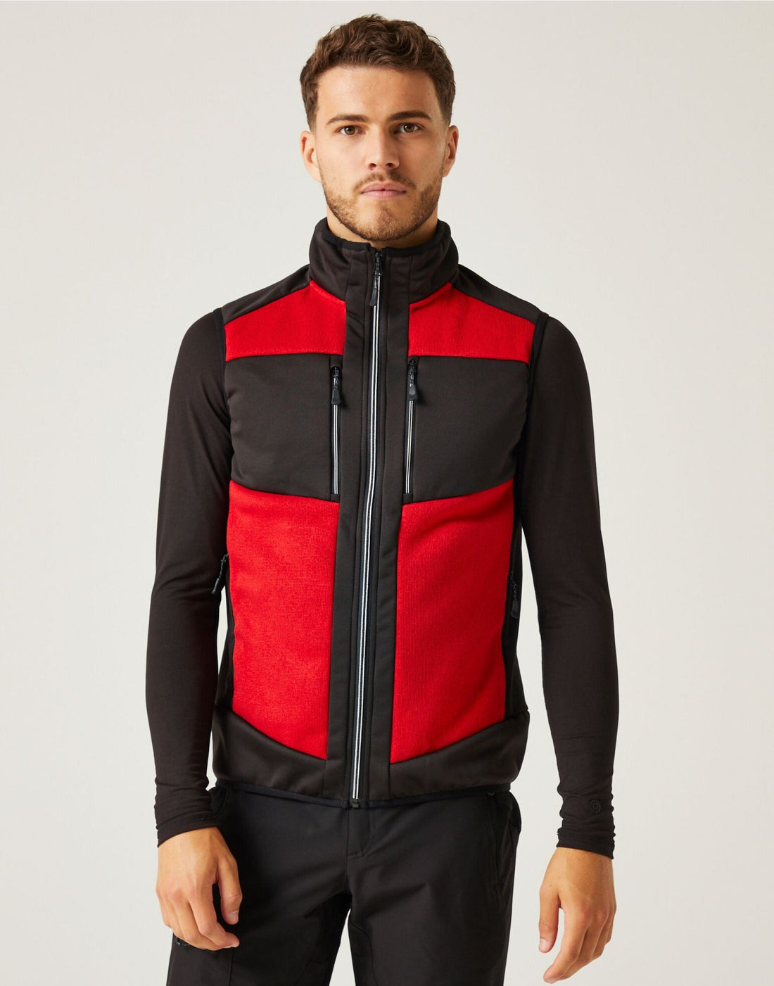 Regatta Professional Regatta E Volve Knit Stretch Bodywarmer TRA914 - Classic Red Black - Customisable Bodywarmer