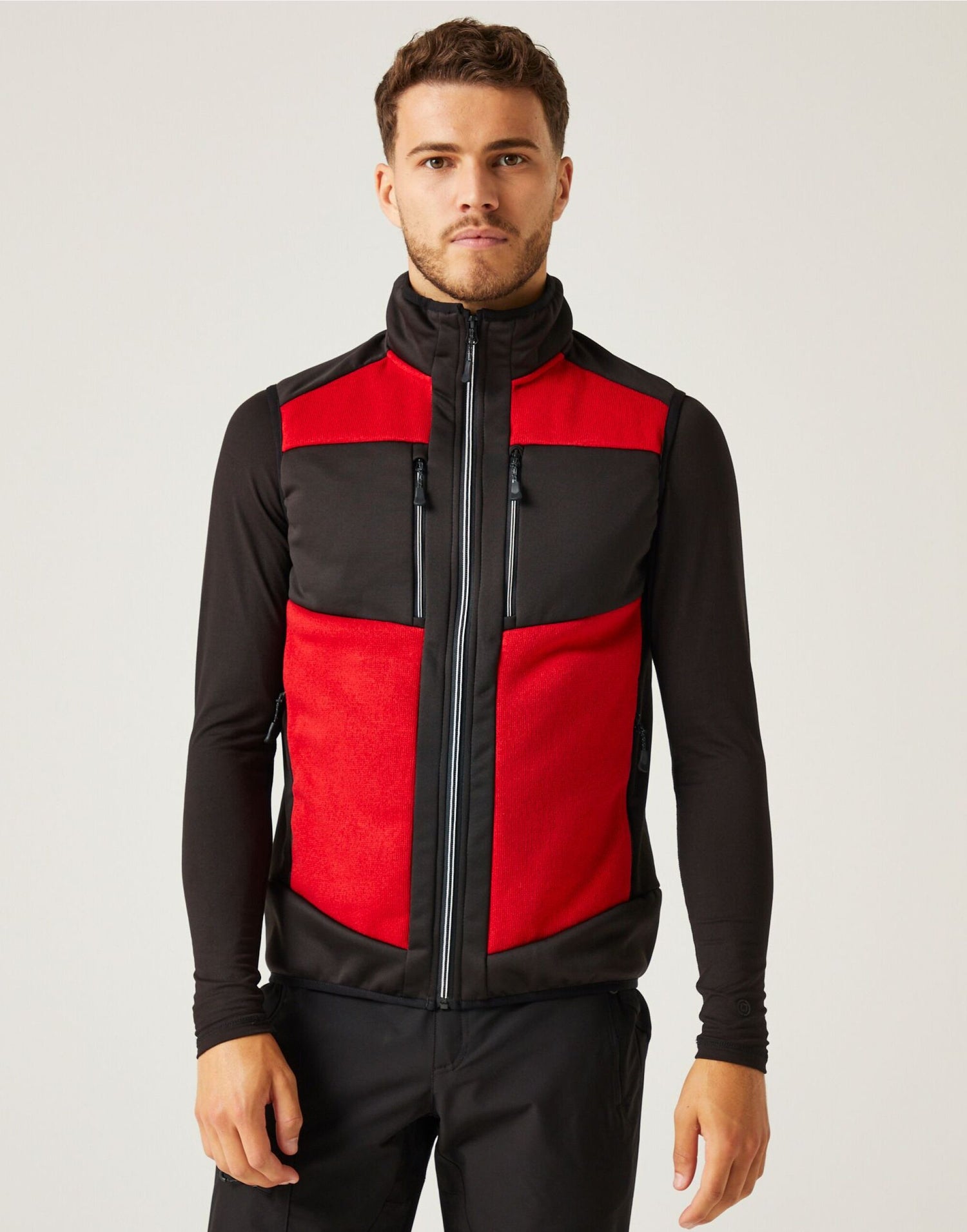 Regatta Professional Regatta E Volve Knit Stretch Bodywarmer TRA914 - Classic Red Black - Customisable Bodywarmer