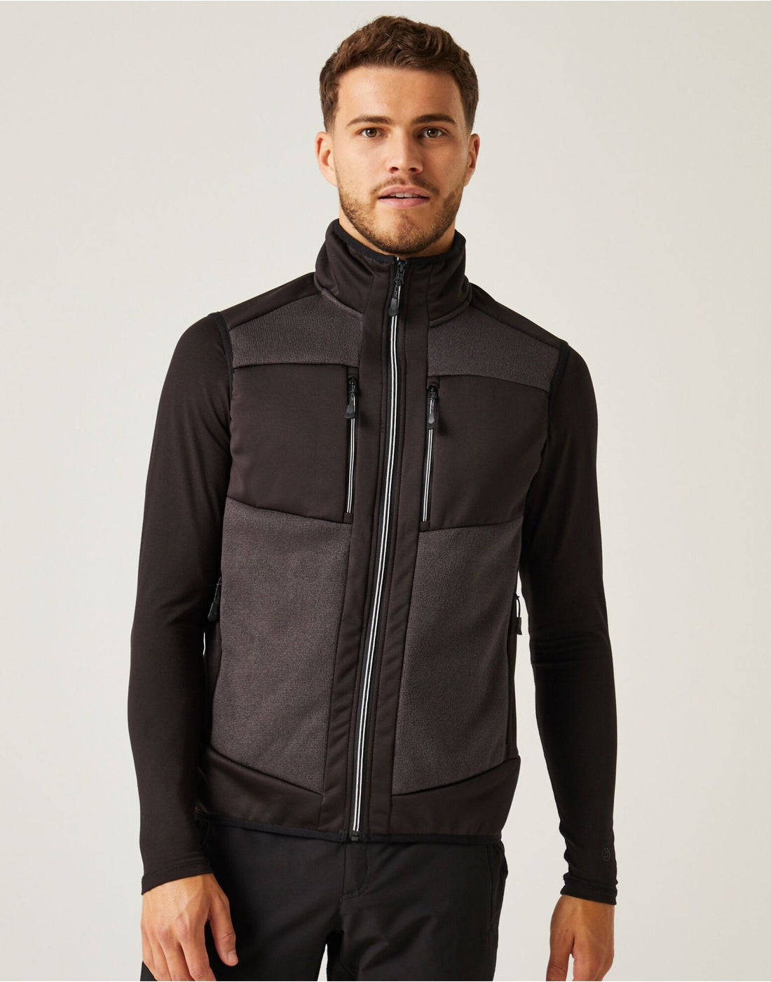 Regatta Professional Regatta E Volve Knit Stretch Bodywarmer TRA914 - Ash Black - Customisable Bodywarmer