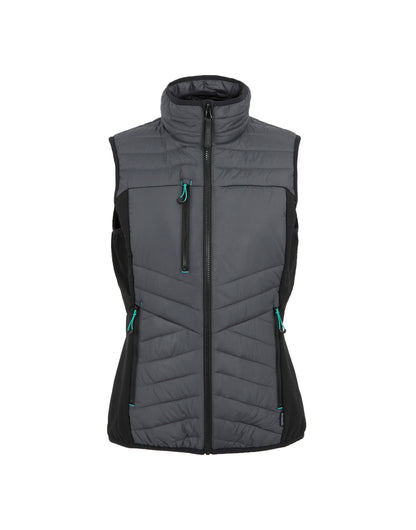 Regatta Professional Regatta Ladies Ada Hybrid Bodywarmer TRA924 - Seal Grey Black - Customisable Bodywarmers