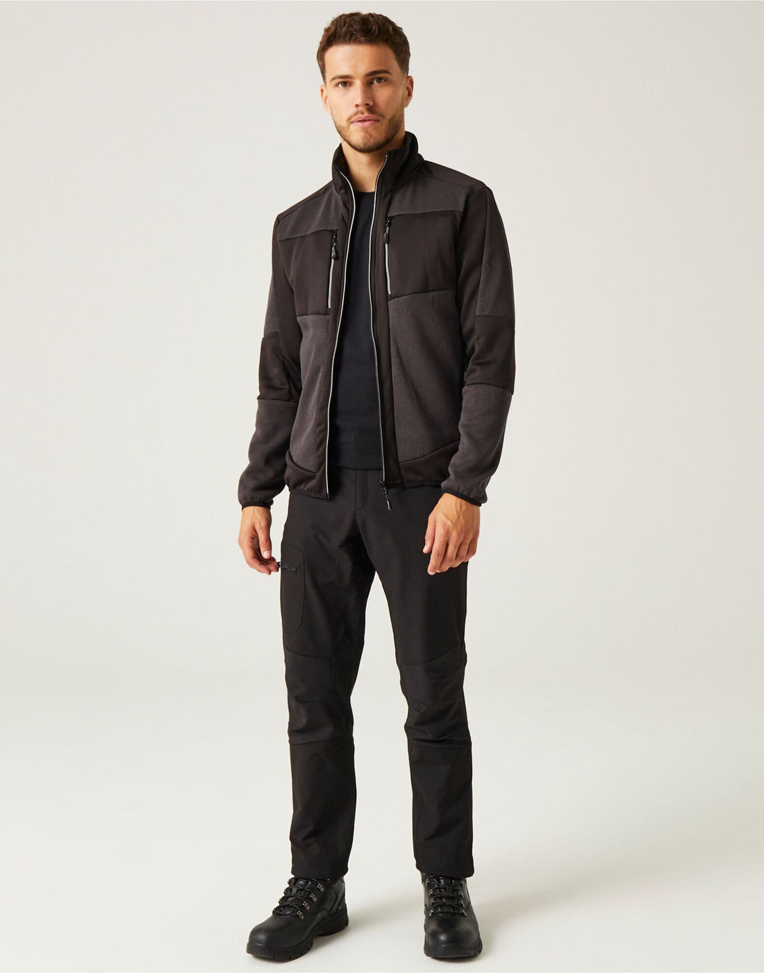 Regatta Professional Regatta E Volve Knit Stretch Midlayer trf720 - Ash Black - Customisable Outerwear