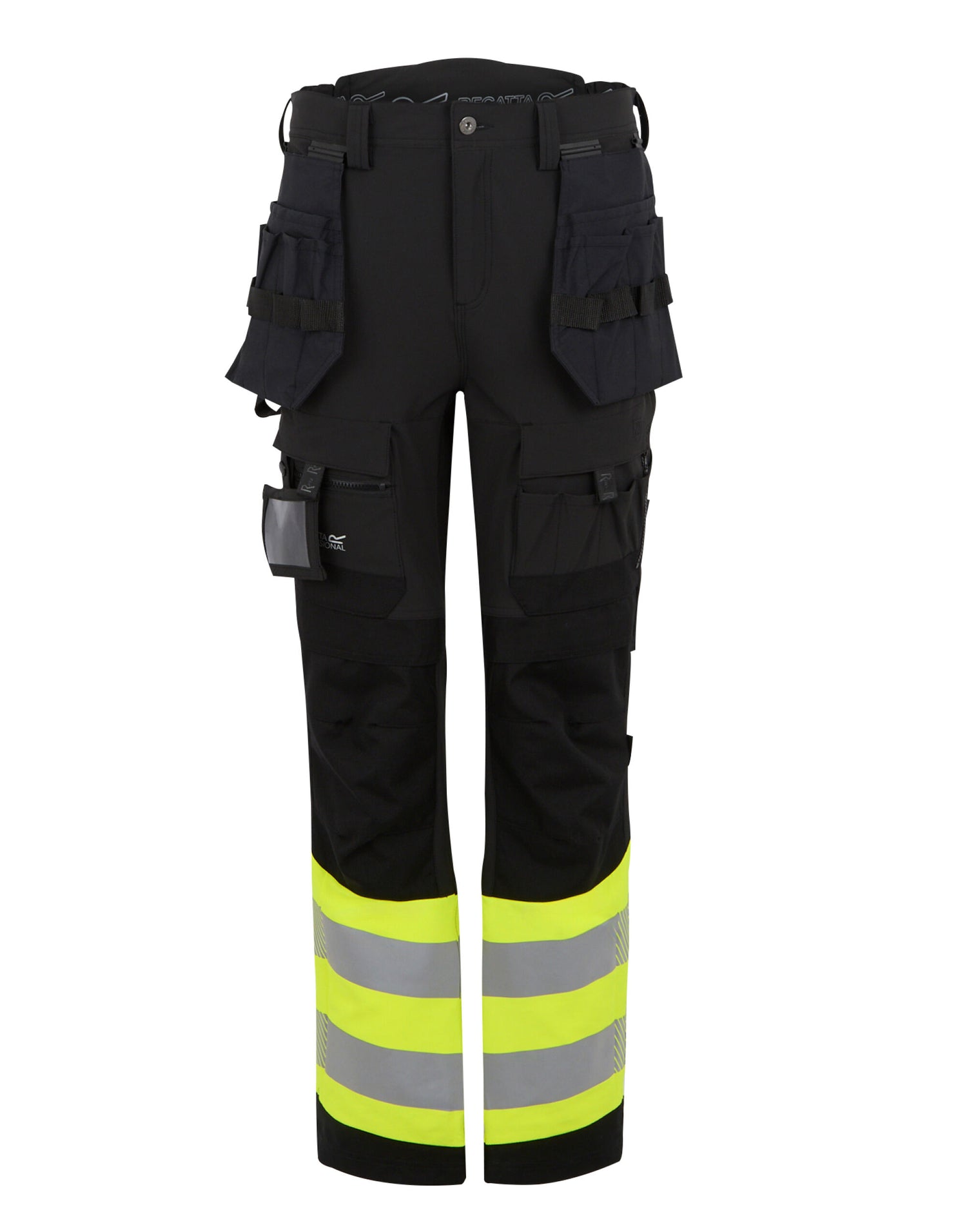 Regatta High Visibility Regatta Hi-Vis X-Pro Stretch Holster Trs TRJ480R - Black Hi-Vis Yellow - Customisable