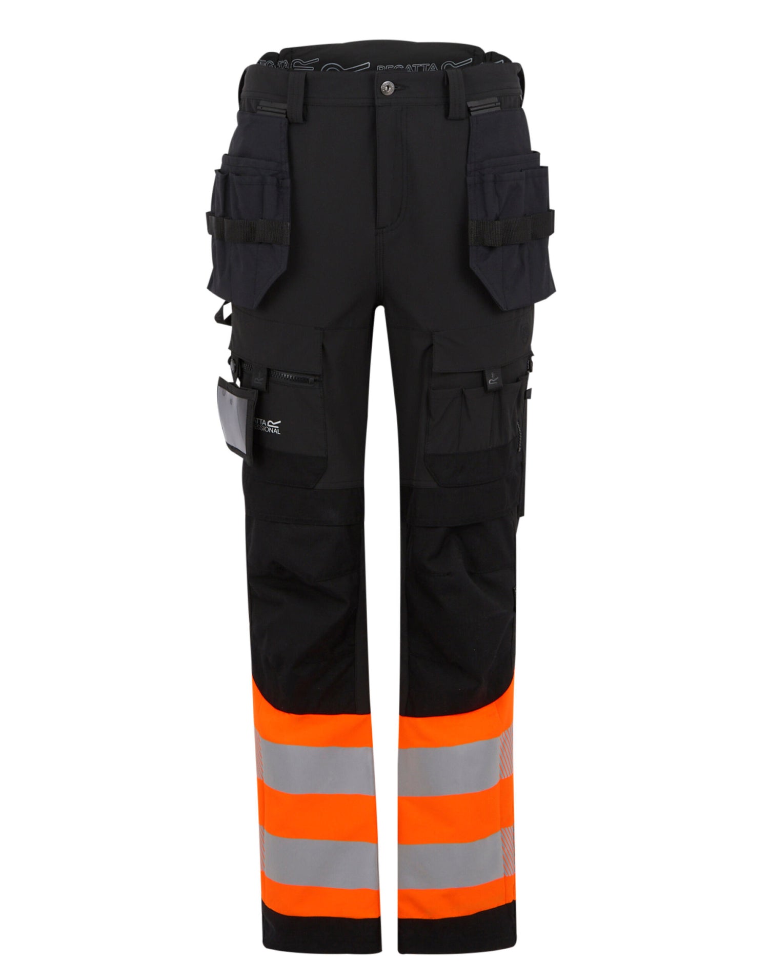 Regatta High Visibility Regatta Hi-Vis X-Pro Stretch Holster Trs TRJ480R - Black Hi-Vis Orange - Customisable