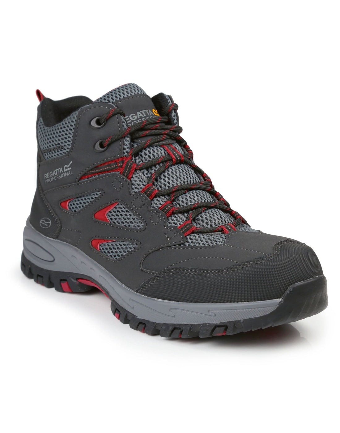 Regatta Mudstone S1P Safety Hiker trk201 - Ash Rio Red - Customisable Boots