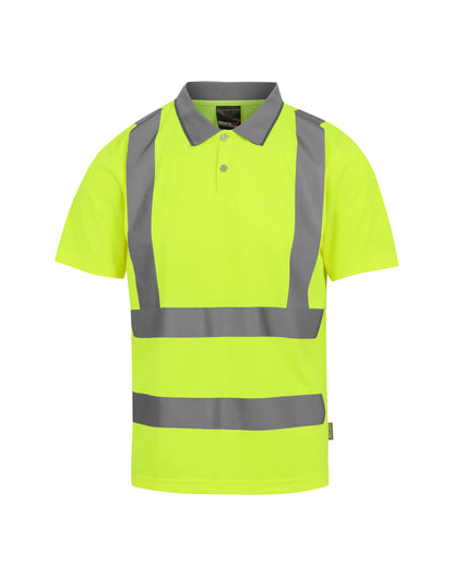 Regatta Hi Vis Pro Contract Polo Shirt TRS271 - Hi-Vis Yellow - Customisable Hi-Vis Polos