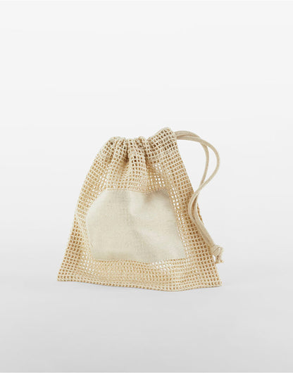 Westford Mill Organic Cotton Mesh Sacks w155 - Natural - Customisable Bags