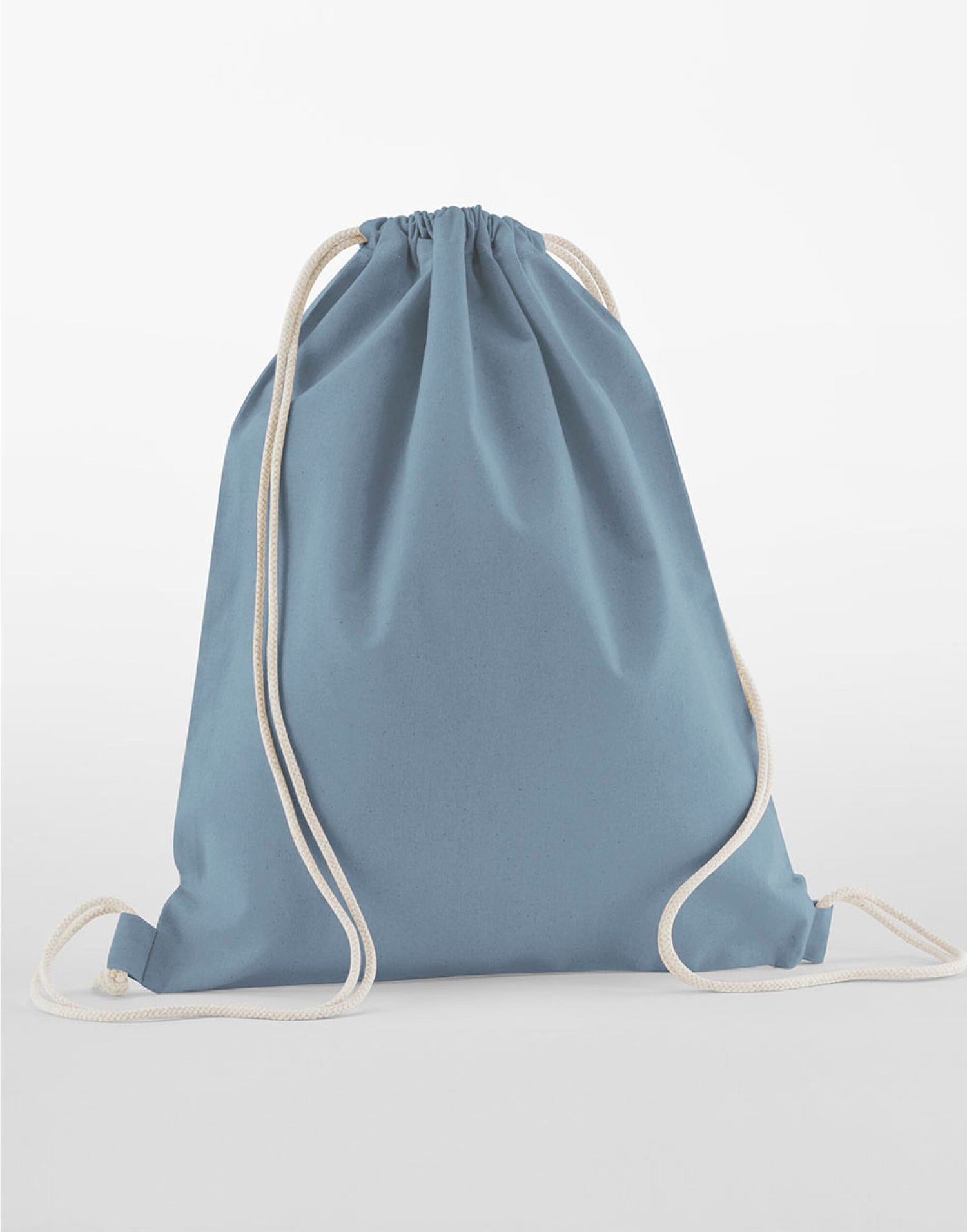 Westford Mill Organic Cotton InCo Gymsac w160 - Dusty Blue O S - Customisable Bags