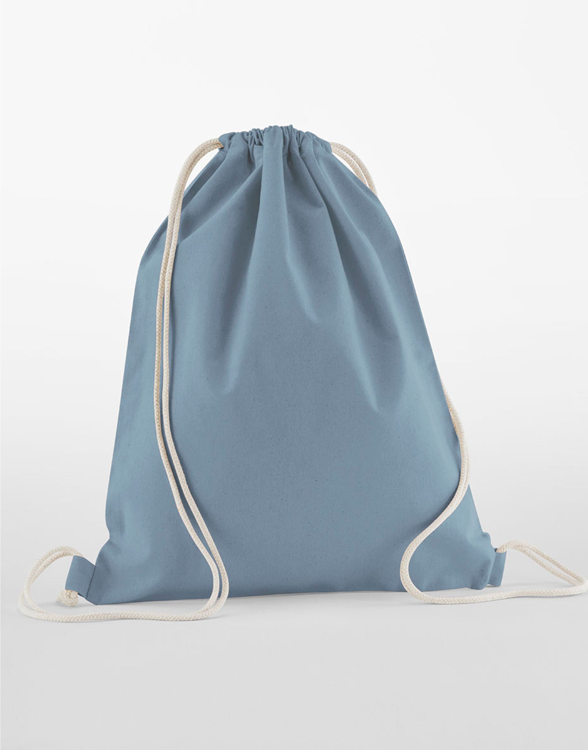 Westford Mill Organic Cotton InCo Gymsac w160 - Dusty Blue O S - Customisable Bags