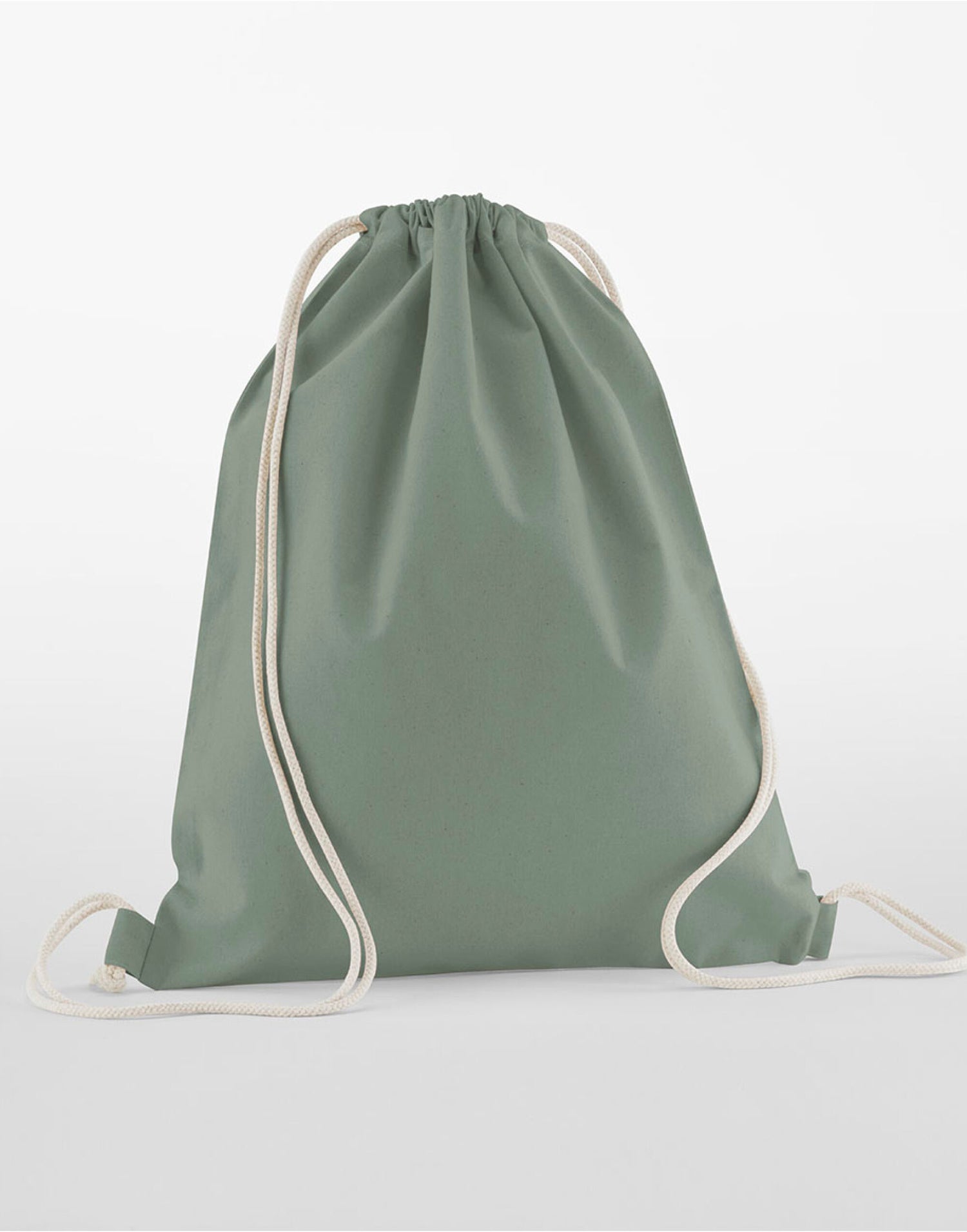 Westford Mill Organic Cotton InCo Gymsac w160 - Dusty Green O S - Customisable Bags
