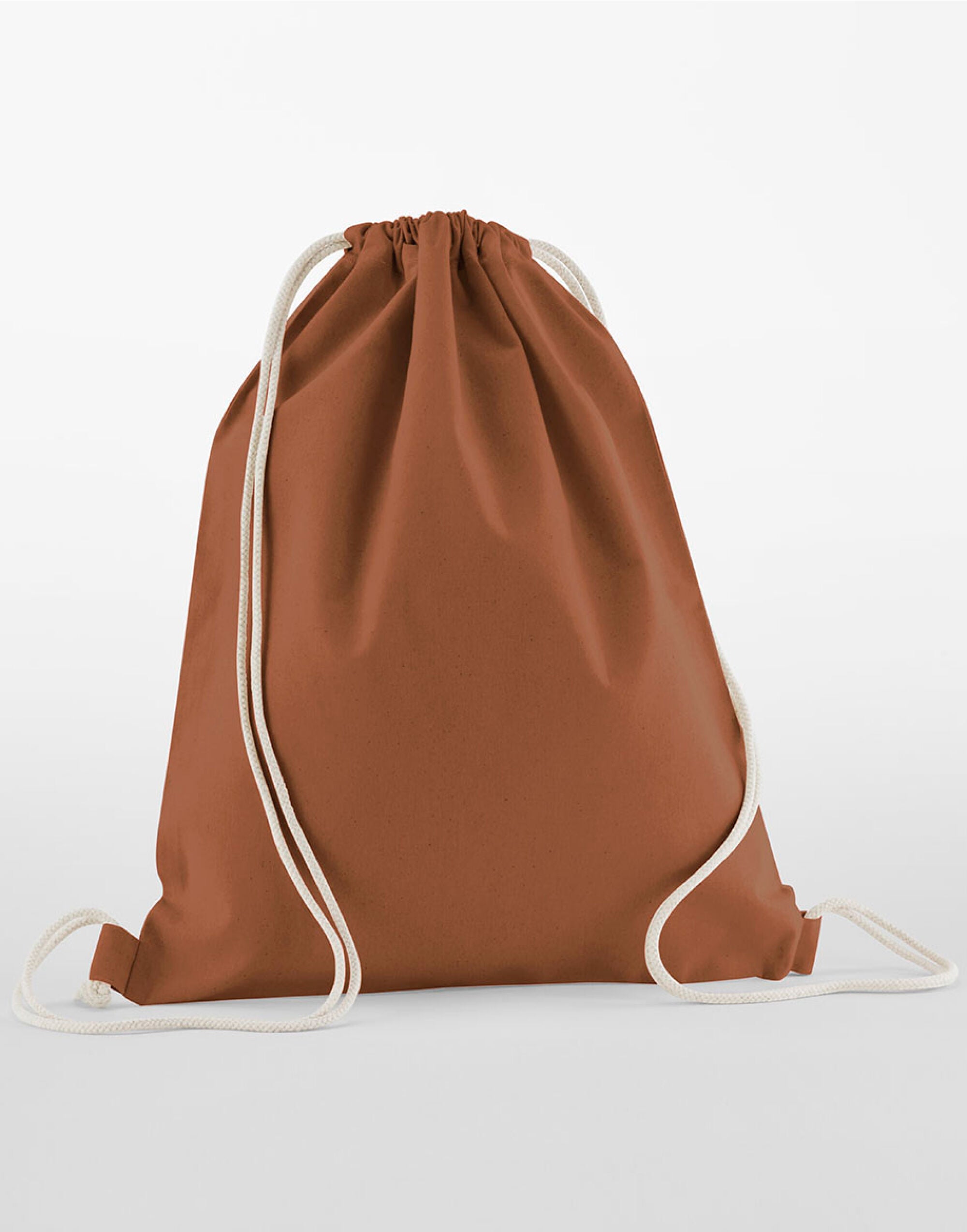 Westford Mill Organic Cotton InCo Gymsac w160 - Terracotta O S - Customisable Bags