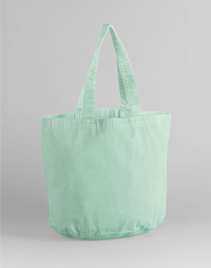 Westford Mill Garment Dyed Shopper W345 - Vintage Aqua O S - Customisable Bags
