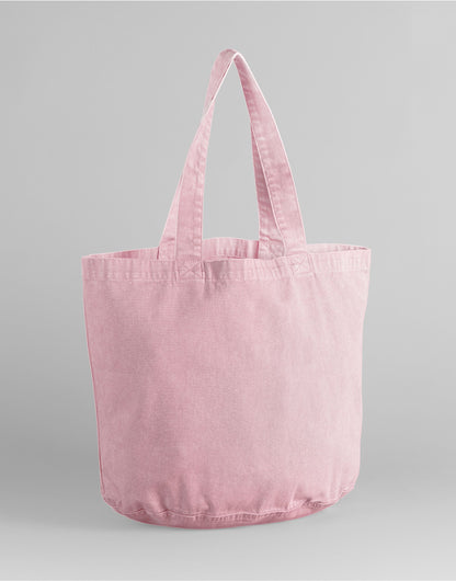 Westford Mill Garment Dyed Shopper W345 - Vintage Dusky Pink O S - Customisable Bags